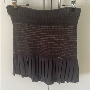 Elegant Black Pleated Skirt